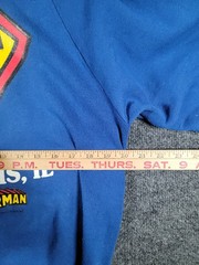 Vintage 90s Superman Sweatshirt Mens Large Blue DC Comics Metropolis USA Made
