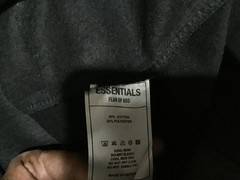 Fear of God Essentials Hoodie Fleece 350 Gsm, Pullover Men’s Black Size Small