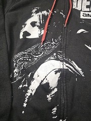 The Walking Dead AMC Daryl Dixon Zip Up Hoodie Size M Black Red 2015