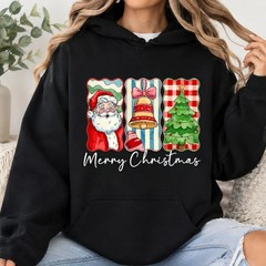 Merry Christmas Santa Sweatshirt Unisex Holiday Festive Apparel
