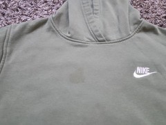 Nike Hoodie Mens Small Green Pullover Sweatshirt Cotton Polyester Blend