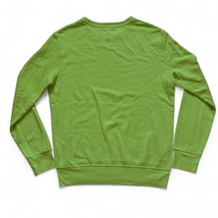 Polo Ralph Lauren Mens Lime Green Crewneck Sweatshirt Purple Pony Logo Size M