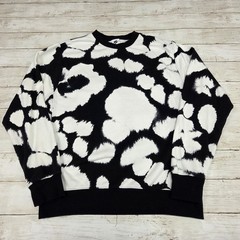 Nike Sweatshirt Mens M Black White Sport Cloud Print DM6915-010 Logo