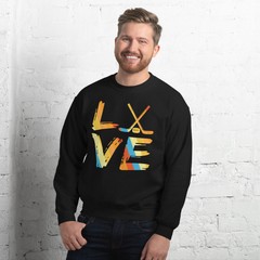 Hockey Love Unisex Sweatshirt Men Women S,M,L,XL,2X,3X