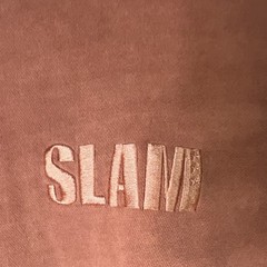 SLAM Men’s Pink Pullover Hoodie Drawstring Logo Pocket Long Sleeve Size XL