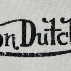 Vintage 90s Von-Dutch Full-Zip Hoodie Teens XL 17×19 White