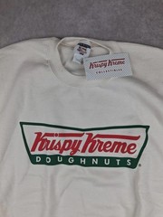 Vintage Krispy Kreme Sweatshirt Size XL Off White Jerzees Promotional y2k NEW