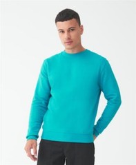 Mens Sweatshirts Plain Crew Neck Fleece Lined Pullover Jumpers AWDis