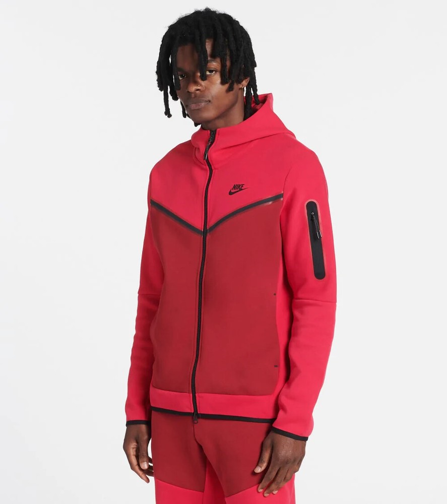 Nike Size 2XL Men’s Sportswear Tech Fleece Colorblock Full-Zip Hoodie CU4489