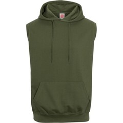 Mens Workout Hoodie Sleeveless Muscle Tank Top Gym Pullover Hooded Sweatshirt