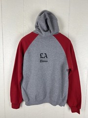 Los Angeles Clippers LA Times Hoodie Mens Medium Gray Graphic Drawstring Pockets