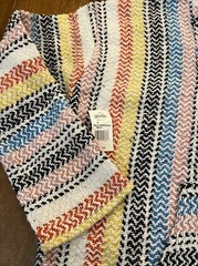 Earth Ragz Baja Hoodie NWT Men’s M Colorful Striped Woven Pullover