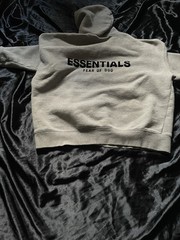 Medium size, wore once, Dark oatmeal gray, fear of god essentials hoodie