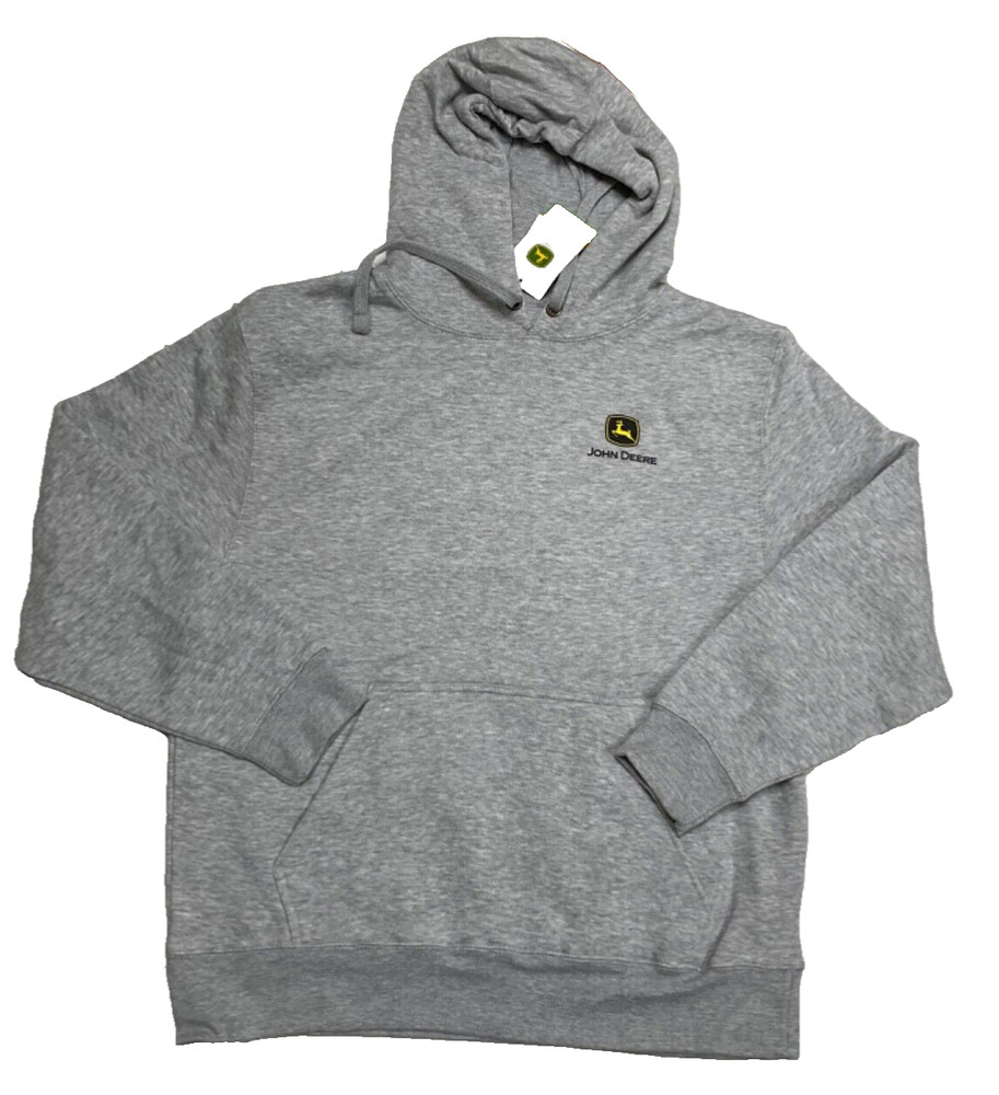 NEW John Deere Gray Men’s sz Large Hoodie Sweatshirt Build South Carolina NWT