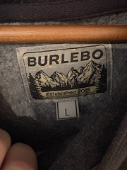 Burlebo Hoodie Men’s Large Charcoal Duck Camo Logo Pullover Sweatshirt