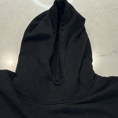 IDLT Basics Loose Perfect Hood iBlack Oversized Unisex Large Double Layer Pocket