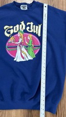 Vintage 90s God Jul Merry Christmas Sweatshirt Scandinavia Lee Heavyweight sz XL