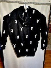 Misguided Playboy Hoodie With Playboy Emblem Print Long Sleeves