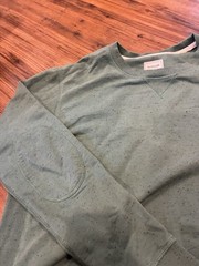 Frank & Oak Men’s Green Speckled Casual Long Sleeve Sustainable Minimalist L