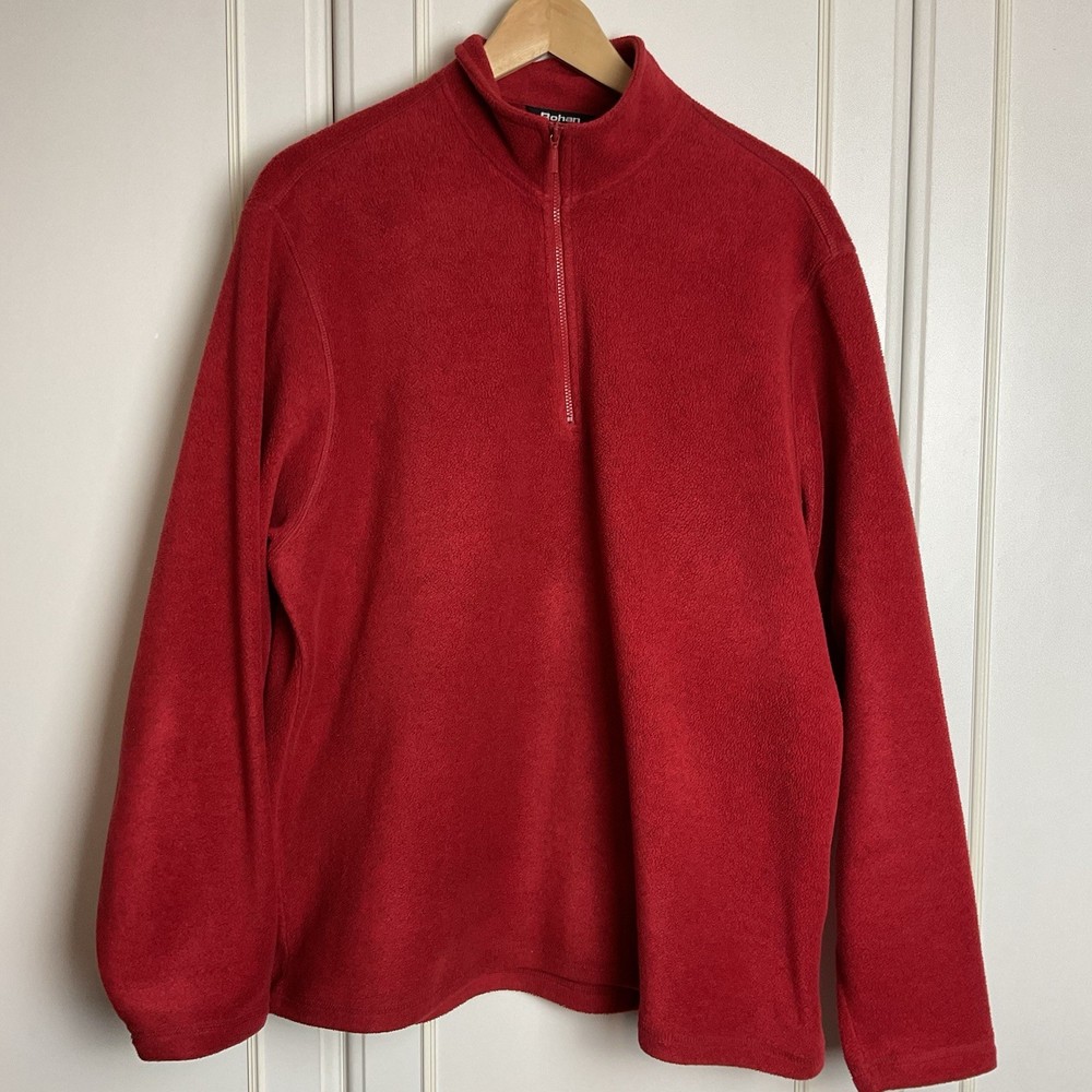 Rohan Vital Zip Fleece Mens Medium Red 1/4 Zip Jumper Outdoor Walking Hiking