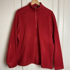 Rohan Vital Zip Fleece Mens Medium Red 1/4 Zip Jumper Outdoor Walking Hiking