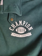 Champion Sweatshirt Mens XXL Green Snap Button Collared Physical Education 1919