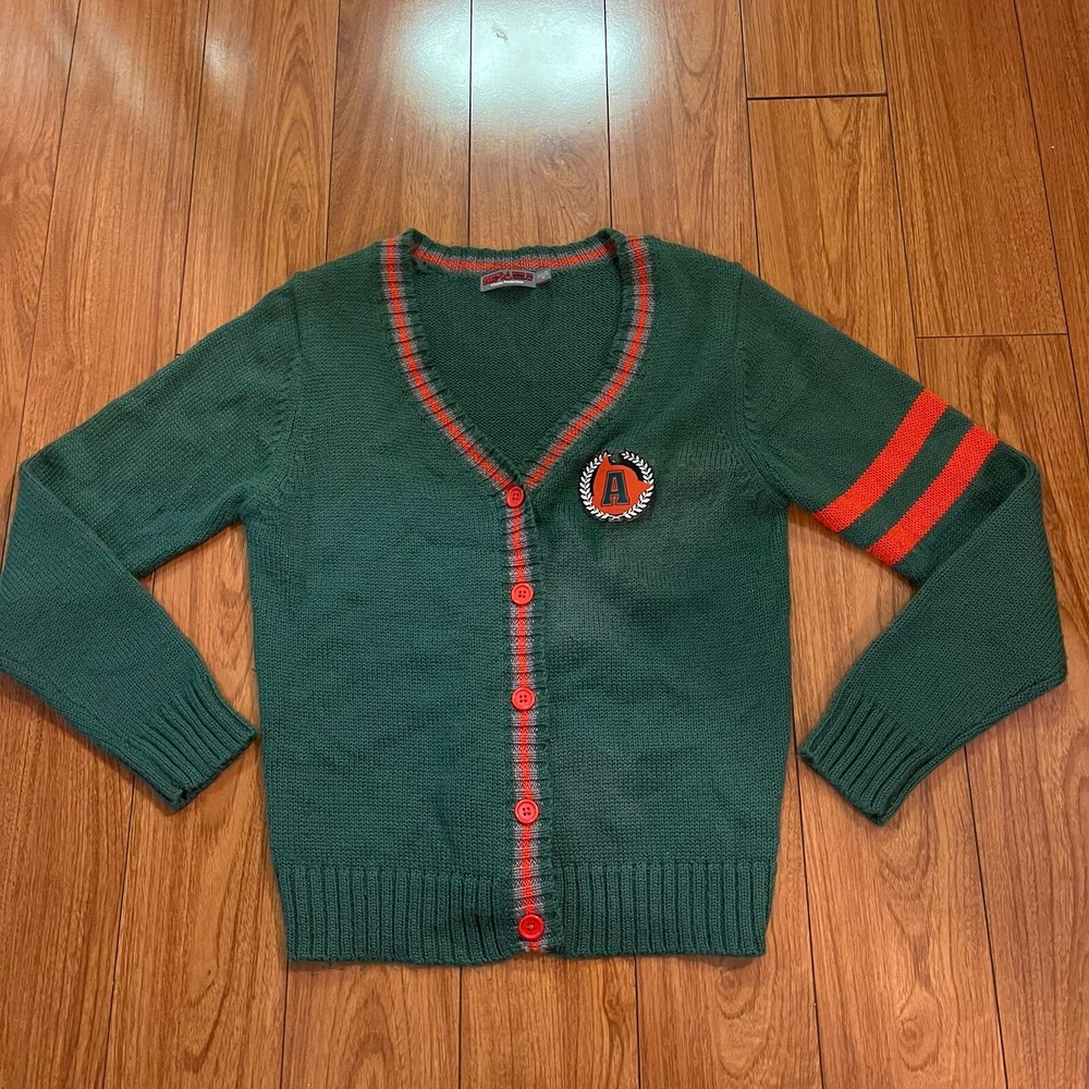 tezuka productions 2003.4.7. Astro Boy Anime Hoodie Green Cardigan Sweater