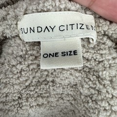 Sunday Citizen Snug Blanket Hoodie Unisex One Size Taupe Microfiber Cozy Soft