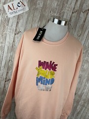 John Dean Shirt Mens 2XL Sweater Pink Sweatshirt Pullover Wake Your Mind Up N155
