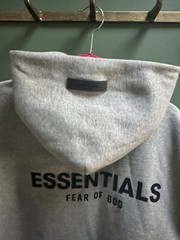 Fear of God Essentials Hoodie: Dark Oatmeal, Gray , Hoodie Large Excellent Warm