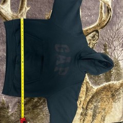 Yeezy Gap Engineered by Balenciaga Shrunken Dove Hoodie Dark Blue Size Medium