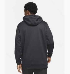 Nike Therma FIT Mens Fleece Gym Fitness Training Pullover Hoodie Black XL