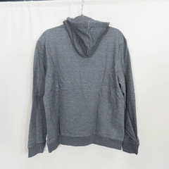 Jach’s New York Charcoal Striped Sustainable Fleece Hooded Henley Men’s Medium