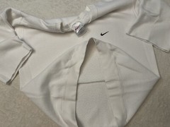 Vintage 1990s 90s Nike Swoosh Basic Blank Cropped Baseball Sleeve Sweatshirt S M