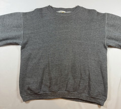 Mens M Gold Tag Russell Sweatshirt Crewneck Cotton Rayon Boxy Vintage Blank Gray