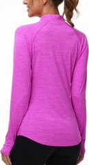 Women’sLong Sleeve UPF 50+ Sun Protection 1/4 Zip Shirt Hiking Athletic Top