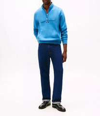 Tommy Hilfiger Men’s Regular Fit Embroidered Tommy Logo Quarter-Zip Sweatshirt