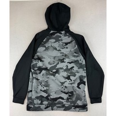 Nike Dri-FIT Hoodie Mens Medium Grey Black Camo Swoosh Pullover CU6241-010