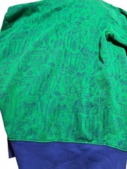 tezuka productions 2003.4.7. Astro Boy Anime Hoodie Green Blue Medium