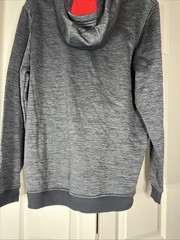 Under Armour Coldgear Hoodie Sweatshirt Heather Black Neon Orange MENS Large