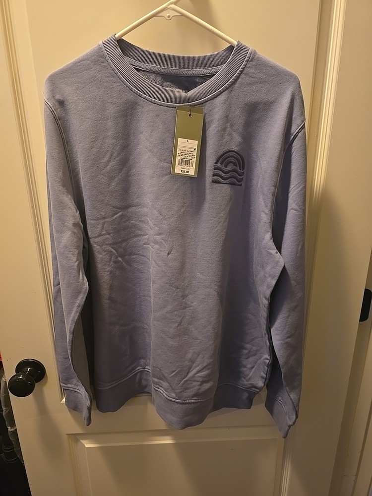 Men’s NWT Goodfellow & Co. LIGHT Blue Long Sleeve Pullover Sweatshirt Size Large