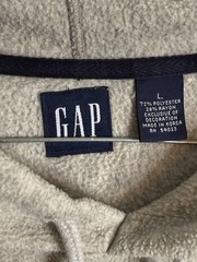 VTG Gap Hoodie Men’s Large Fleece Spellout Kangaroo Pocket Heavyweight Gray