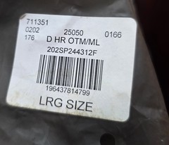 Essentials Dark Heather Oatmeal With Teal Neckline In Size Large