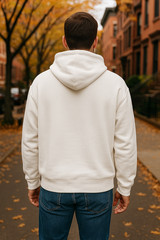 The Gym People Men’s Medium White Fleece Lined Hoodie Sweatshirt