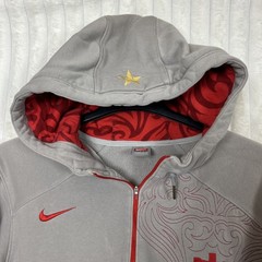 Nike Team China 1/4 Zip Gray Pullover Hoodie Mens Medium