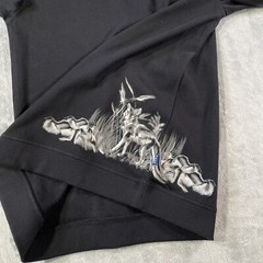 ROWM Sweatshirt Mens Size Large Black Fox Print Minimalist Modern Preppy Luxury