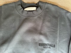 Fear of God Essentials FOG Stretch Limo Black Crew Neck Sweatshirt Size L
