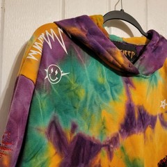 Kleep Mens Sweatshirt Tie-Dye Colorful Hoodie Size 3XL