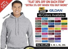 Gildan Adult Heavy Blend 50/50 Long Sleeves Pullover Hooded Sweatshirt G185