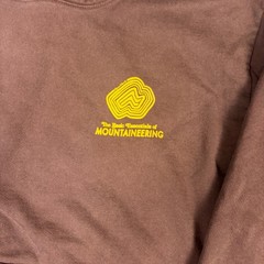 Nice as Heck Mountaineering Hoodie Brown Graphic Sweatshirt Made in USA Mens L